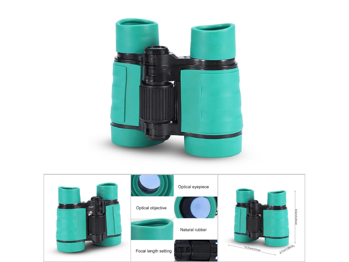Binóculos De Aumento 4x30 Para Crianças, Observação De Pássaros Ao Ar Livre, Telescópio De Brinquedo, Verde Aquaforge