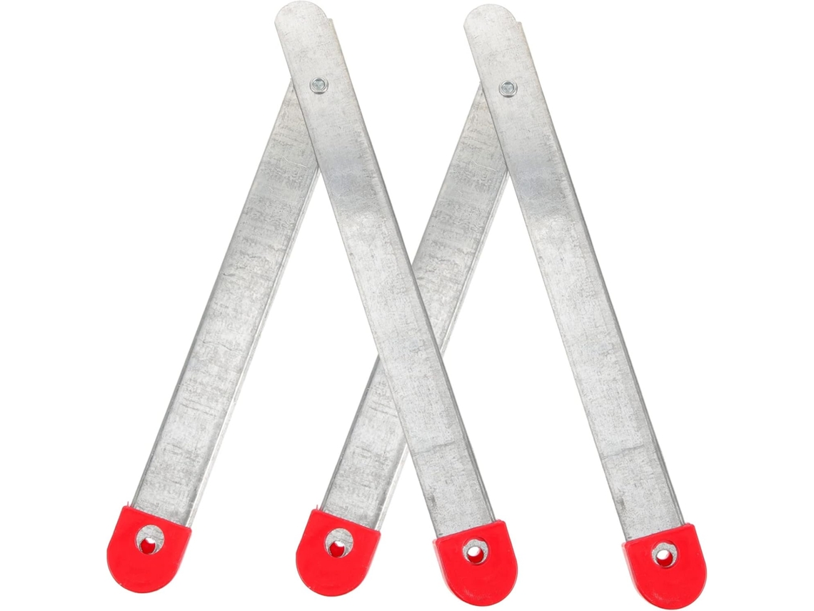 Conjunto De 2 Dobradiças Dobráveis Para Escada Com Conector De Travamento