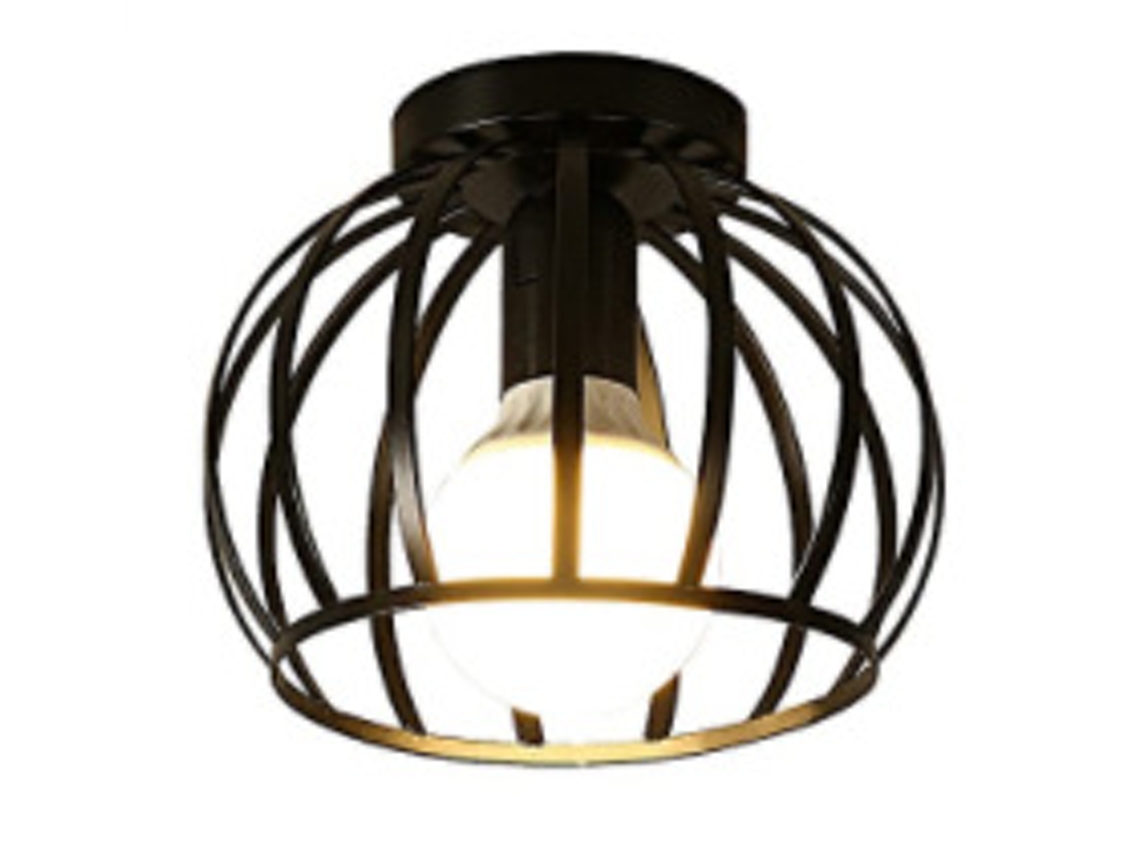 Retro Industrial Metal Cage Ceiling Lamps, Compatible With Porch Hallway Kitchen Bathroom Lighting,e27,chandelier Light Fixture Zeuxo