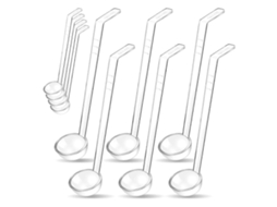 10 Cucharões Pequenos de Plástico Transparente de 1.2oz para Molhos, Saladas e Serviços em Festas Transparente