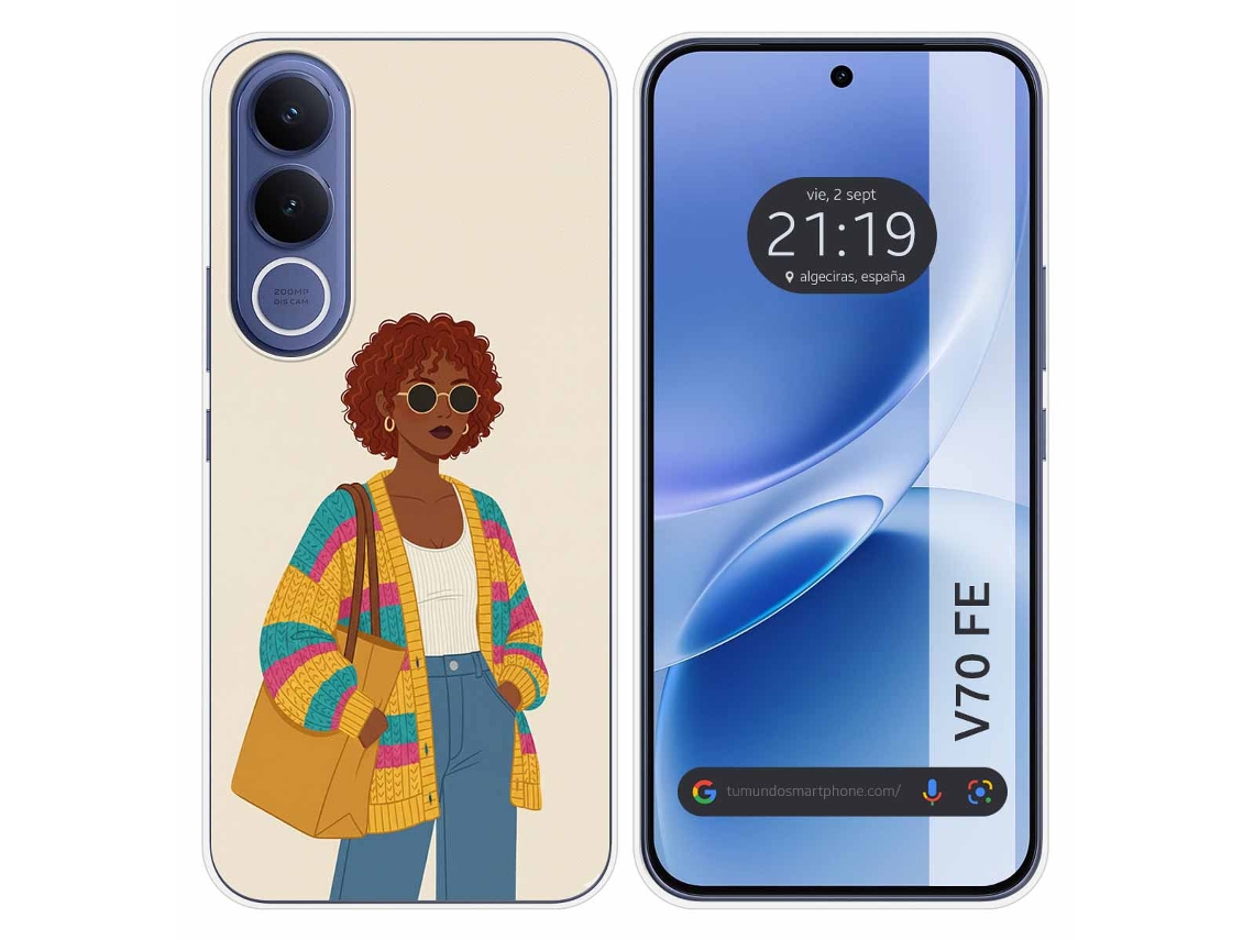 Capa Tumundosmartphone De Silicone Para Vivo V70 Fe Design Feminino 05 Desenhos