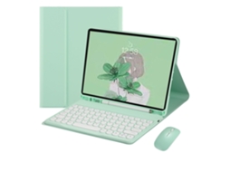 Capa Com Teclado Para Tablet Lurelia, Para Samsung Galaxy S9 De 11" (x710/x716b/x718u) ( Duplo De 2,4 Ghz Incluído) ( Frio, Verde, Teclado Bluetooth