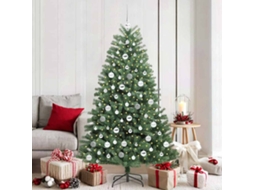 Vidaxl Árvore De Natal Articulada Artificial Verde 180 Cm Pvc E Metal