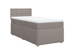 Cama com Molas e Colchão Tecido Cinza Acastanhado MAISON EXCLUSIVE (100x200 cm)