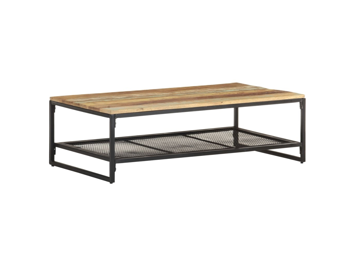 Vidaxl Mesa De Centro 110x60x35 Cm Madeira Recuperada Maciça