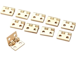 Conjunto De 50 Mini Dobradiças Latão Para Armários E Vitrines,