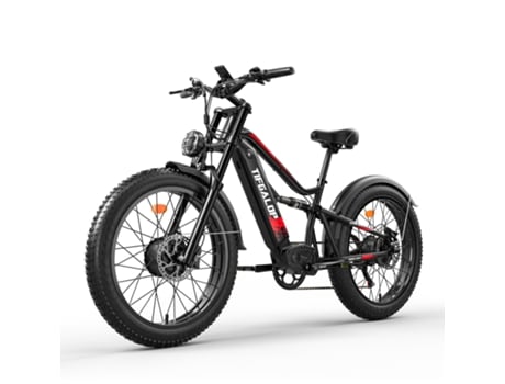 Bicicleta Elétrica Tifgalop Es7 Pro Com Motor Duplo De 26 Polegadas, 1500 W, 52 V, 21 Ah E Suspensão Total Para Montanha