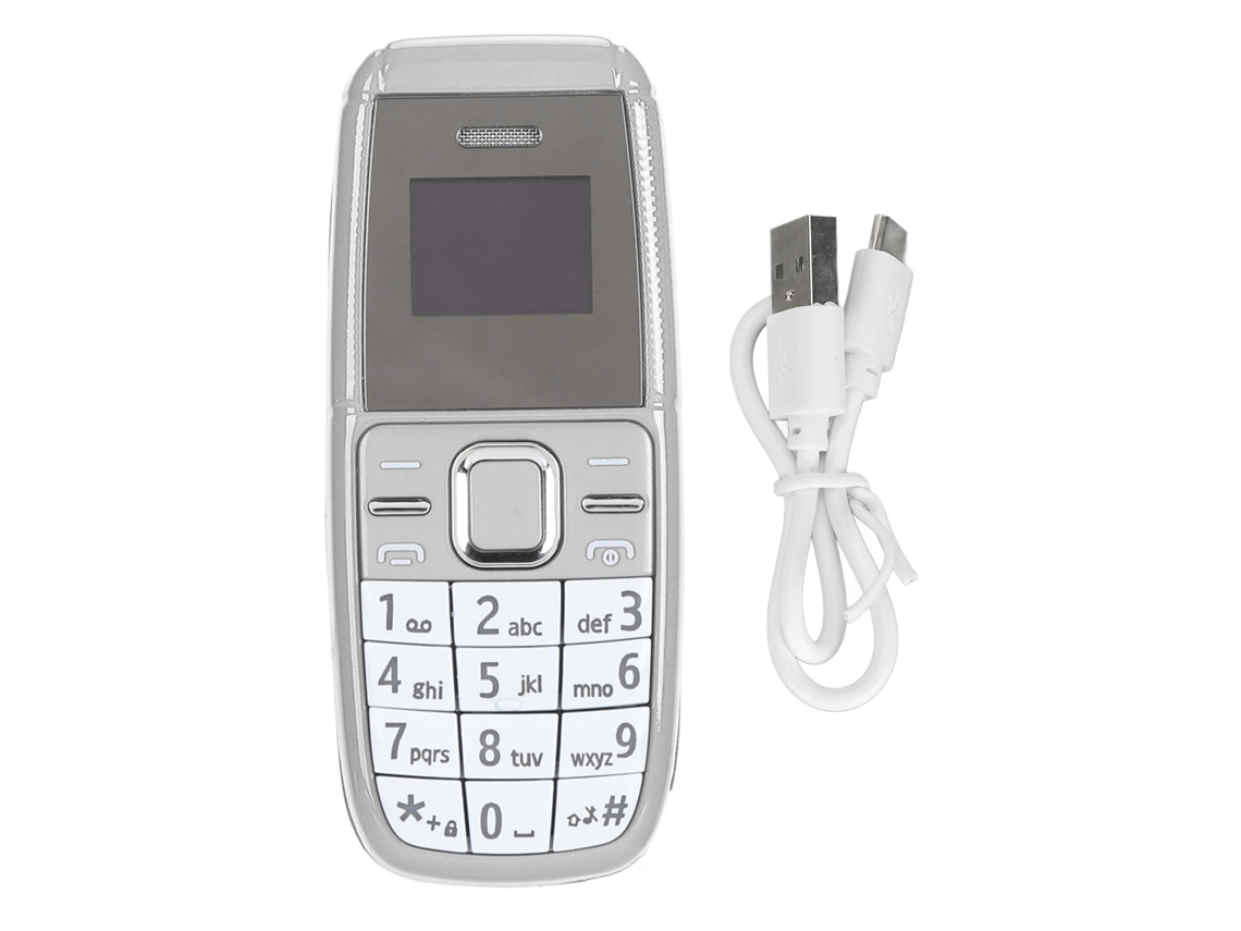 Mali telefone Mini com Botões Desbloqueado Dual Sim 2g Gsm Baixa Radiação Reprodutor de Música Cinza