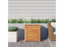 Vidaxl Caixa De Arrumação Para Jardim Com Saco 60x50x58 Cm Teca Maciça