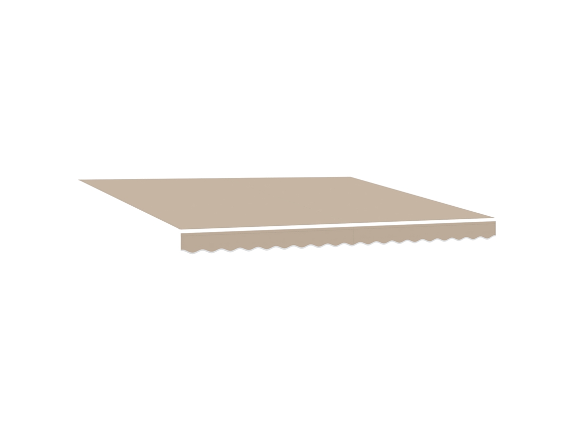 Conjunto 1 Toldo Retrátil Vidaxl Bege Poliéster (400 × 300 Cm)