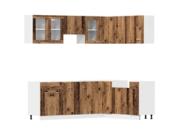 Kitchen Cabinet Set, Kitchen Cabinet Sets Vidaxl Marrom Madeira Processada (n/a)