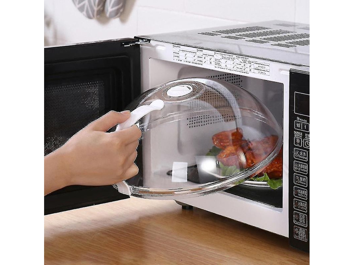 Tampa anti-respingos para micro-ondas, com Alça, resistente ao calor, material PP