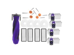 Conjunto De 17 Peças: Escova De Rolo, Escova Lateral, Esfregão, Filtros, Saco De Pó Para Aspirador De Pó Narwal Freo X10pro/yjcc027