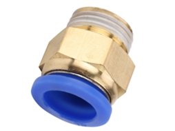 Conector Pneumático Rápido Laxiscreed De 16mm Para Tráquea, Tipo Push-in Com Rosca Externa