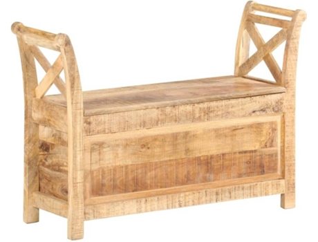 Banco  De Corredor Madeira De Mangueira Maciça (103x33x72 cm)