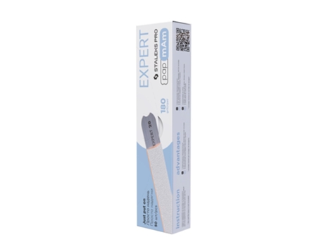 Pro Expert 180 Grit White Nail File Pads, 50 Pack Replacement Sheets Staleks