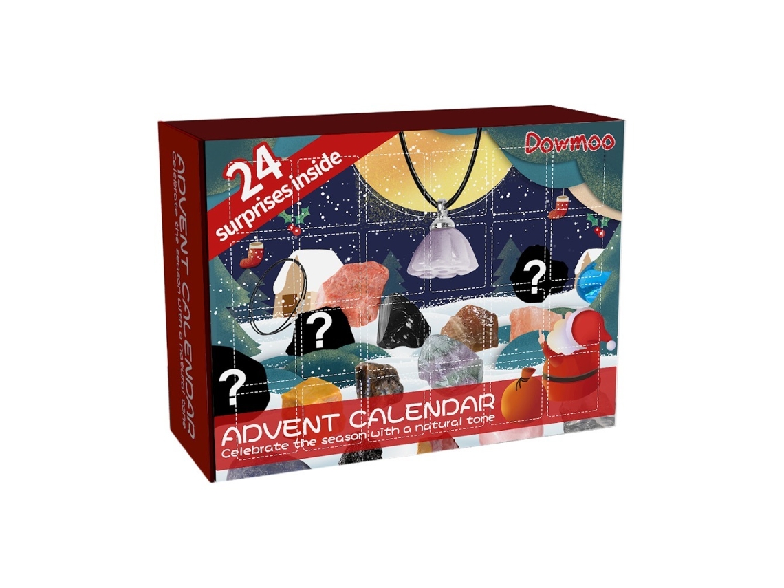 Calendário De Natal Caixa Cega Mineral Calendário De Cristal Aquaforge