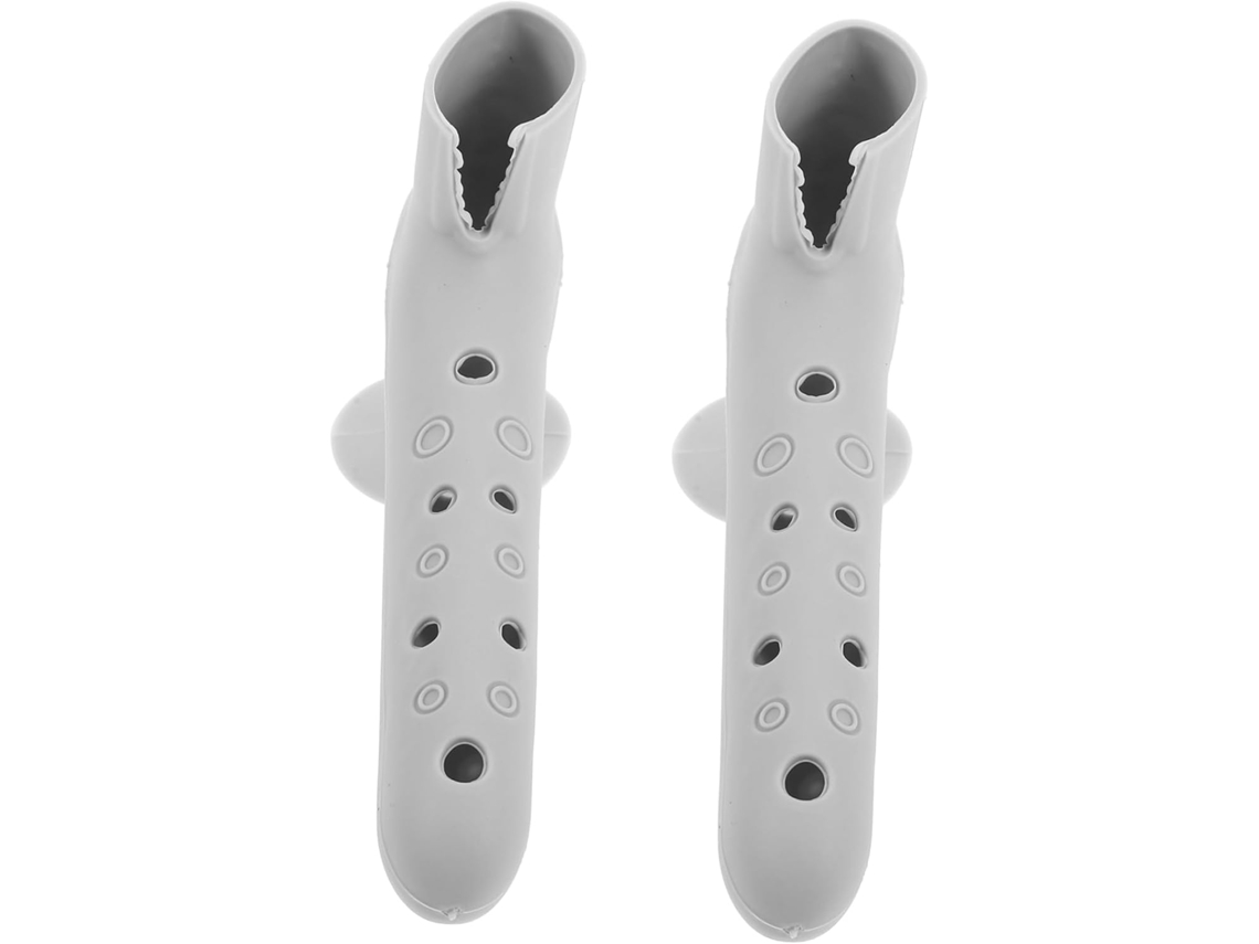 Popetpop 2 Peças Protetores De Maçaneta Porta Em Silicone Cinza Com Ventosas, Capas Protetoras Para Maçanetas