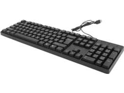 Teclado Usb Com Fio De 104 Teclas Com Design Moderno E Sem Latência, Na Cor Preta Abs.