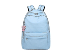 Mochila Escolar Para Alunos Do Ensino Fundamental, Cor Sólida, Grande Capacidade, Azul Olysi Shop
