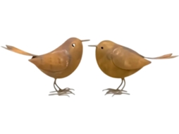 Kit de 2 Miniaturas Genéricas de Pássaross Às Intempéries Estatuetas Colecionáveis de Pássaros em Metal para Uso CHABERLU