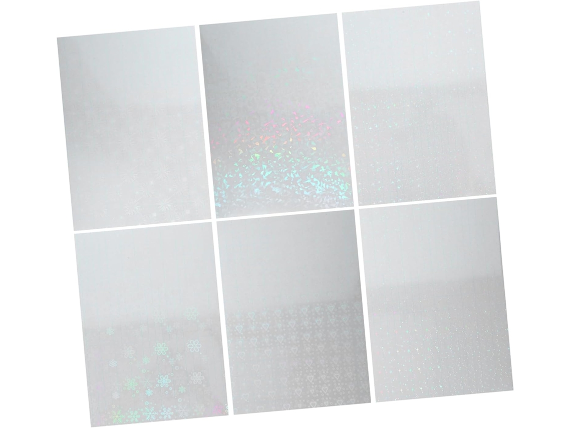 Conjunto de 30 Imikeya Adesivos Holográficos em Pvc para Decoração Casa, Carro, Janela, Copo e Artesanato 29