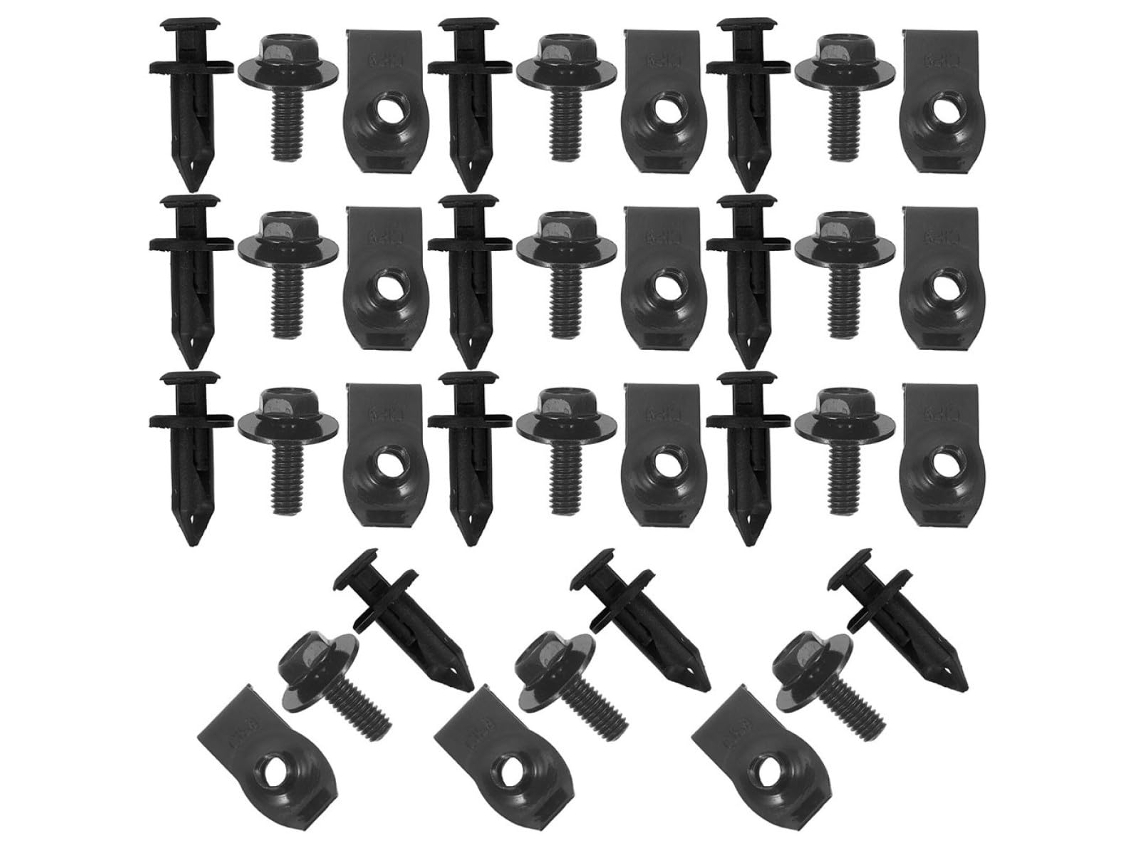 Parafusos De Fixação De Ferro E Clipes De Abs Para Para-choque E Capô.