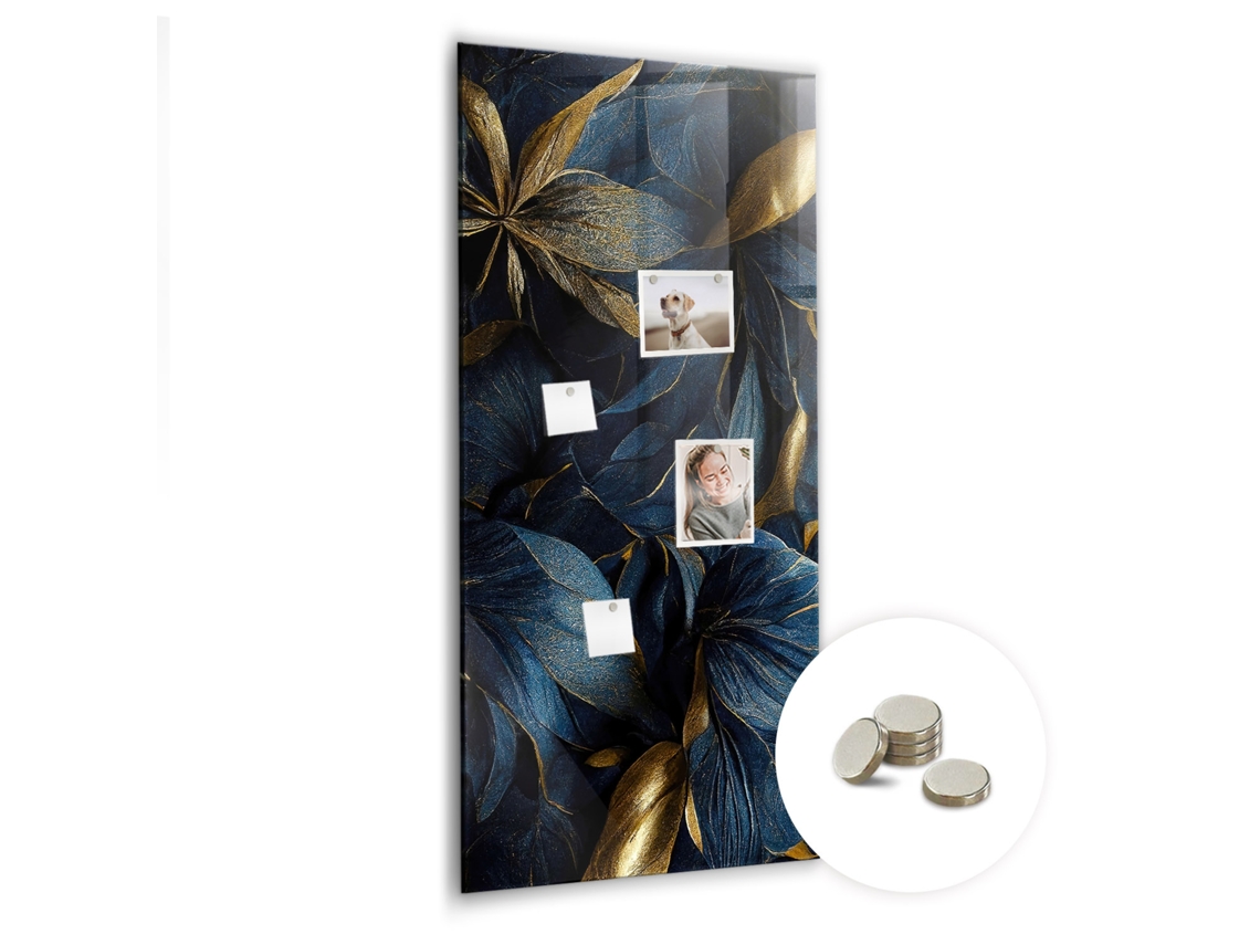 Quadro Magnético Floral Escuro Para A Cozinha Espelharte (60x120 Cm)