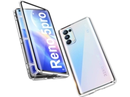 Capa Tecnologia Adsorção Proteção Graus Moldura para Oppo Oppo Find X3 Neo HONGWE. Magnética Prateado
