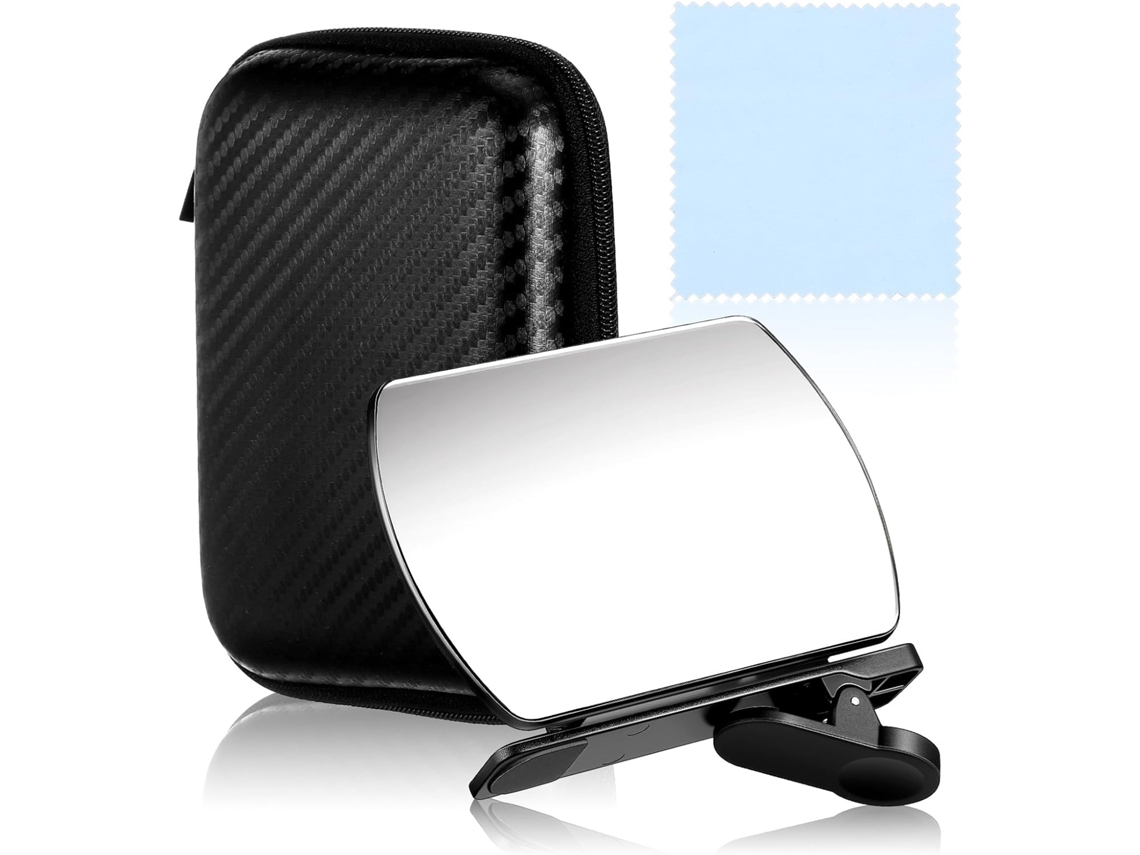 Kit De Clipe De Espelho Preto Para Celular Com Ângulo Ajustável, Vidro De Pvc