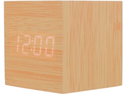 Despertador Digital Quadrado Com Visor Led, Brilho Ajustável E Design Moderno.