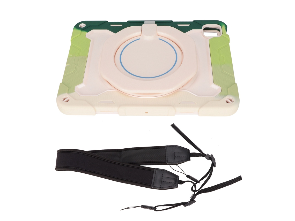 Raum-capa Para Tablet Ios 11 Polegadas 3 Camadas Anti-impacto Com Suporte Rotativo 360 E Cinto De Ombro Verde