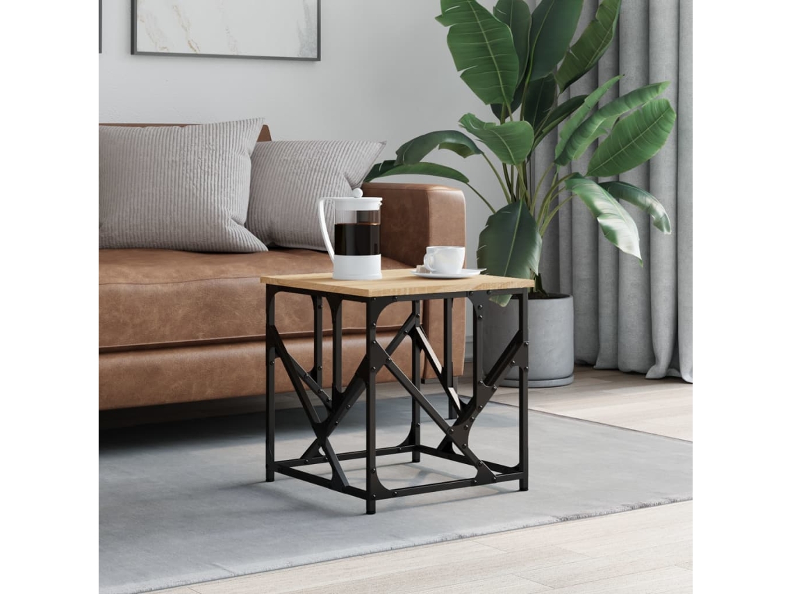 Vidaxl Mesa De Centro 45x45x47,5 Cm Derivados Madeira Carvalho Sonoma