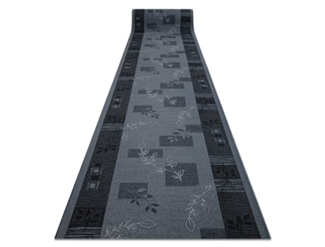 Passadeira Antiderrapante DYWANY LUSZCZOW (67 x 1100 cm - Polipropileno - Cinzento)