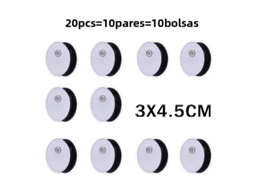Adesivos de Gel Autoadesivos para Terapia de Massagem por Pulso Tens MDUG (20 Unidades, 3x4,5cm)