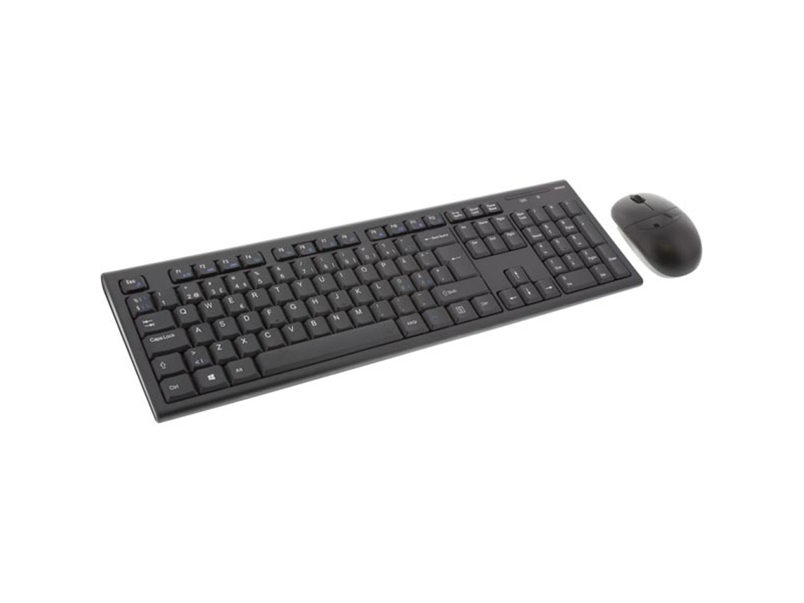 Lurelia Conjunto Teclado E Rato Sem Fios, Receptor Usb, Cor Preta