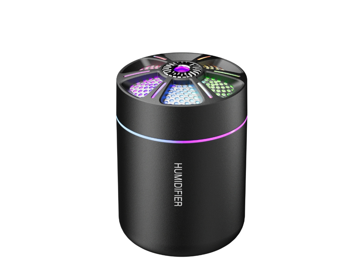 Difusor de Ar para Carro de 180ml com Luzes Coloridas MDUG (c preto)
