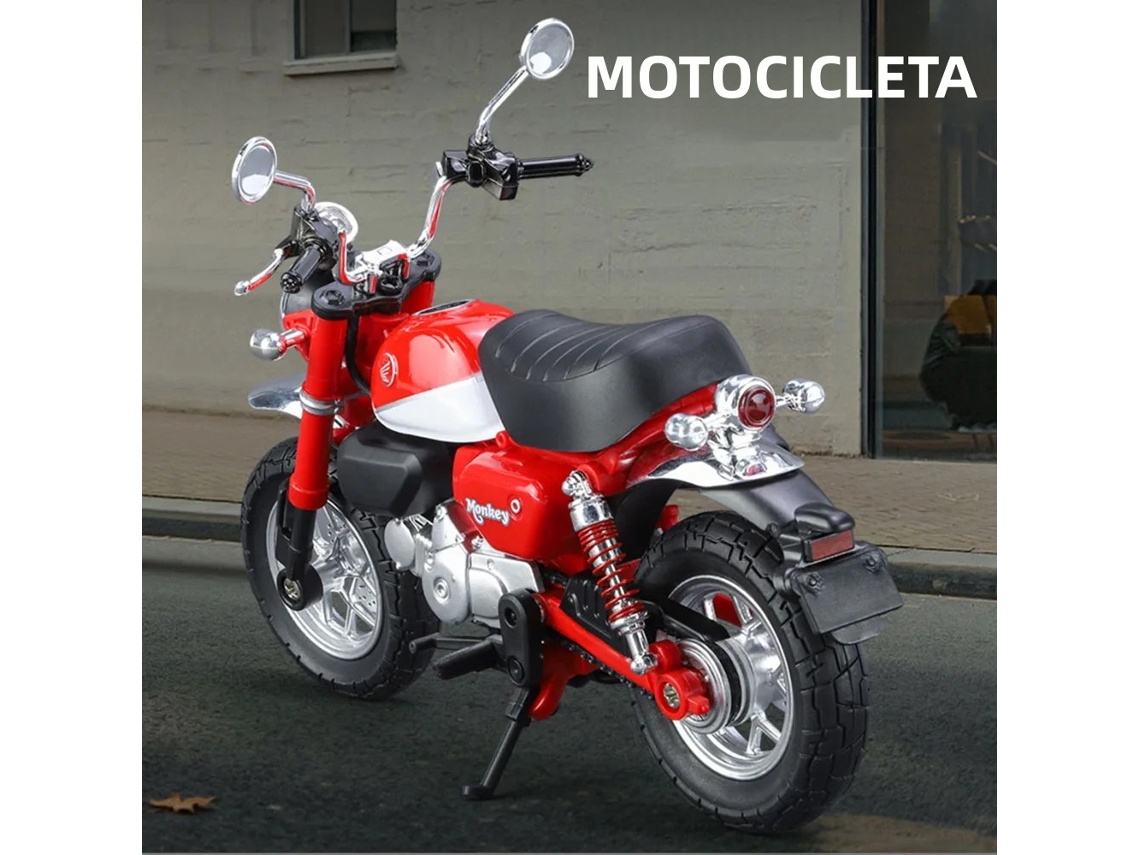 (vermelho) Modelo De Motocicleta Honda Monkey Em Liga Metálica Na Escala 1/12