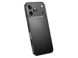 Capa Para Celular Sulada Para Iphone 17 Pro Com Acabamento Fosco E Revestimento Eletroplástico - Preta