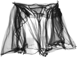 Mosquiteiro Quadrado Grande Para 4 Portas, Preto, 190x210x240 Cm