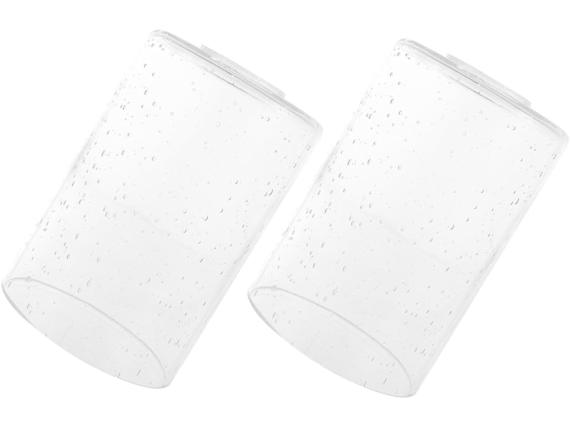 Conjunto de 2 Peças de Cúpulas Cilíndricas de Vidro Transparente para Luminária Pendente. SFUSHOS