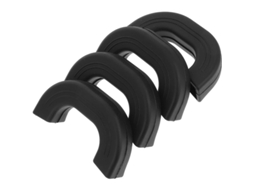 2025 4 Capas De Punho De Silicone Isoladas, Resistentes Ao Calor Para Panelas E Woks Preto