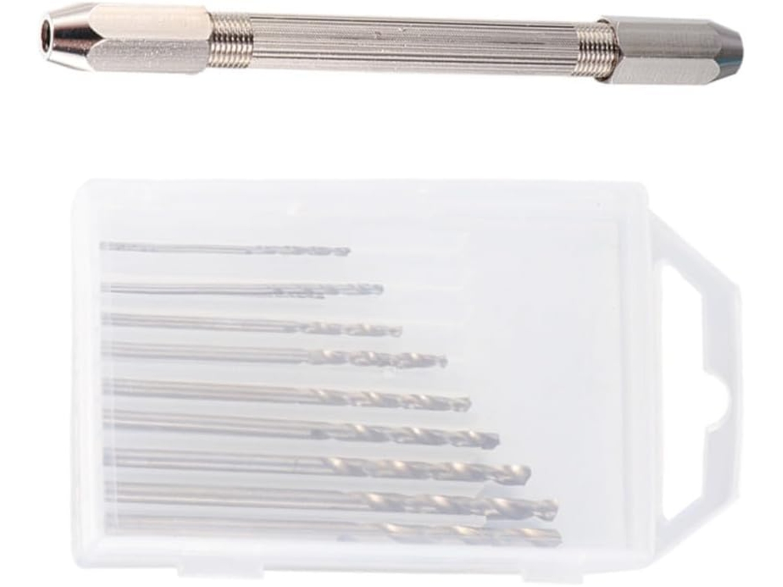 Furadeira Manual De Aço Prateado Com Cabeça Dupla Para Modelismo,
