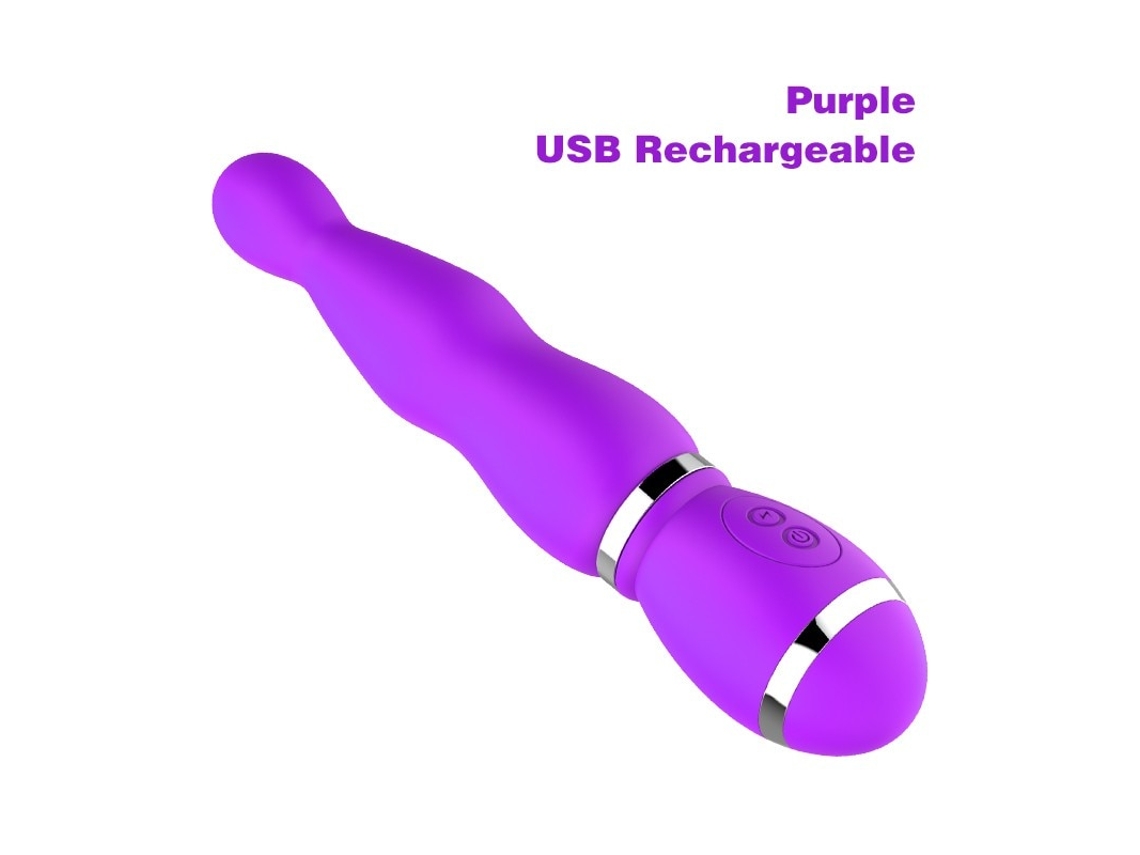 Vibrador De Massagem De Silicone Com 12 Modos De Vibrao Para Mulheres (roxo)