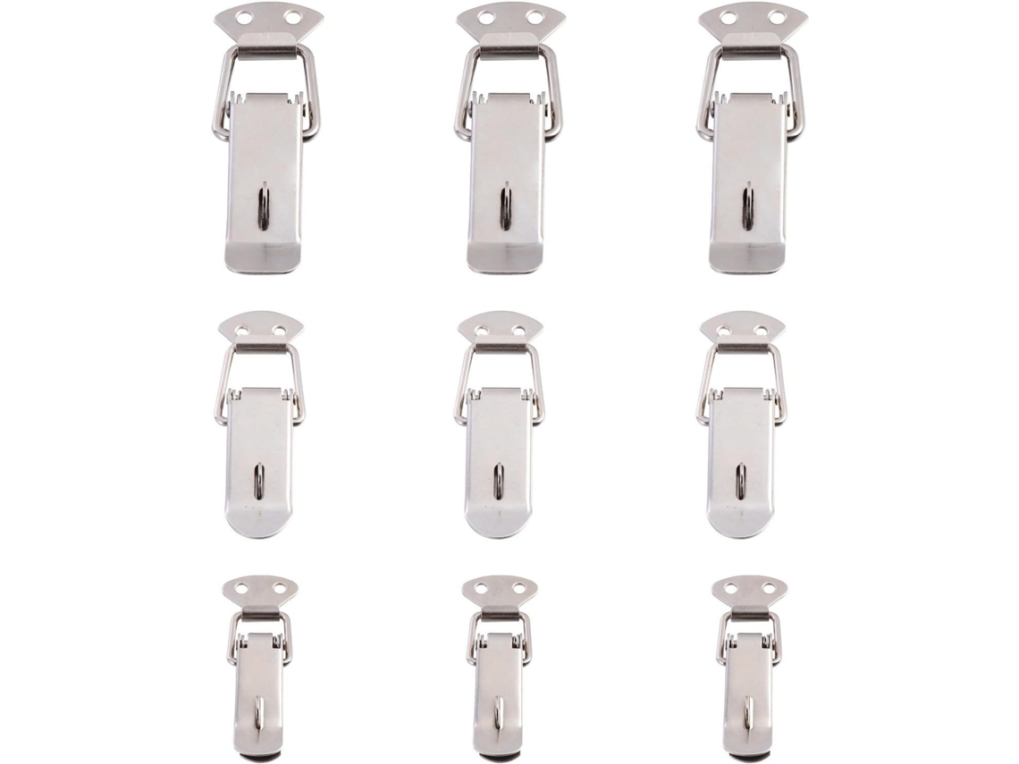 Conjunto De 9 Fechos De Mola De Ferro Prateado Com Estrutura Simples E Integrada Para