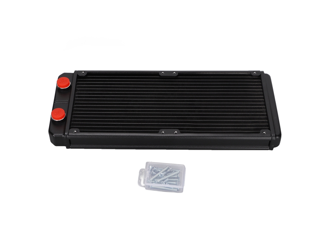 Radiador De Resfriamento Por Água Com 18 Tubos, Cooler De Cpu Com Rosca G1/4 Para Ventilador De 12cm