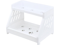 Organizador De Cosméticos Tidtaleo Com 2-camadas Em Plástico Vazado Para Banheiro, Com Design Simples E Clássico