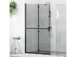 Vidaxl Parede De Chuveiro Walk-in Preto 110 X 6,5 X 190 Cm