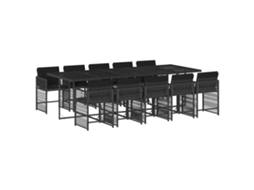 Garden Dining Set, Garden Dining Sets Vidaxl Preto Rattan / Vime (n/a)