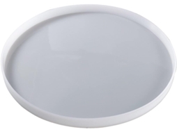 Molde De Mesa Em Resina - Bandeja Redonda Grande - Molde De Silicone Para Fabricação De Mesas E Artesanato.